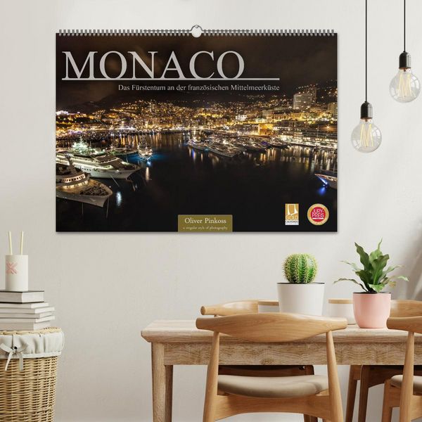 Produktbild: Monaco - Das F&uuml;rstentum an der franz&ouml;sischen Mittelmeerk&uuml;ste (Wandkalender 2026 DIN A2 quer), CALVENDO Monatskalender