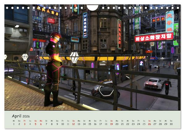 Produktbild: Science Fiction Cyberpunk (Wandkalender 2026 DIN A4 quer), CALVENDO Monatskalender