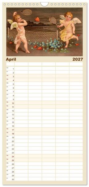 Produktbild: Familienplaner 2027 - Liebesboten mit 5 Spalten (Wandkalender, 21 x 45 cm) CALVENDO