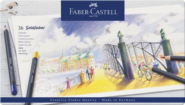 Produktbild: Faber-Castell Farbstifte Goldfaber, 36er Set Metalletui