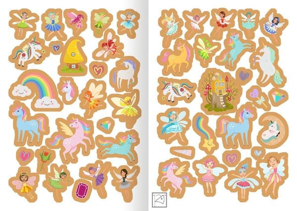 Produktbild: Metallic-Sticker &ndash; Feen & Einh&ouml;rner