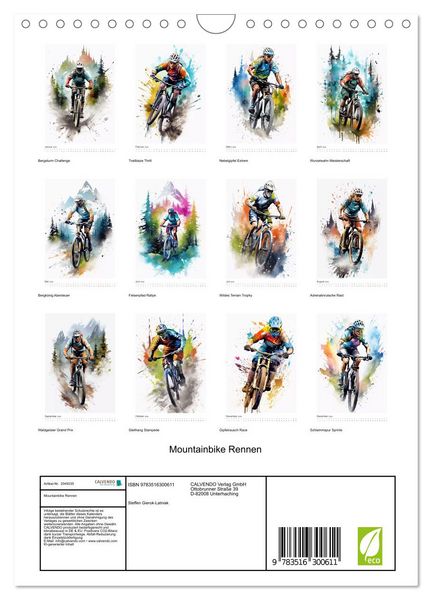 Produktbild: Mountainbike Rennen (Wandkalender 2026 DIN A4 hoch), CALVENDO Monatskalender