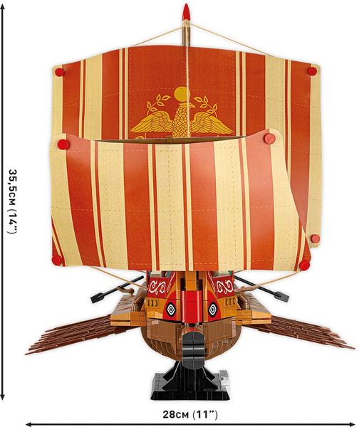 Produktbild: COBI Imperium Romanum 20071 - Roman Warship, R&ouml;misches Kriegsschiff, Bausatz, 1810 Klemmbausteine/3 Figuren