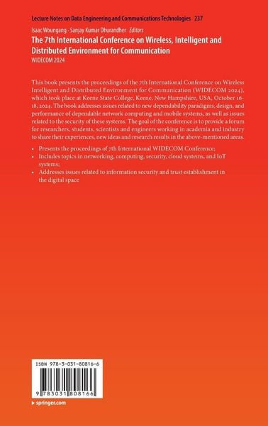 Produktbild: The 7th International Conference on Wireless, Intelligent and Distributed Environment for Communication