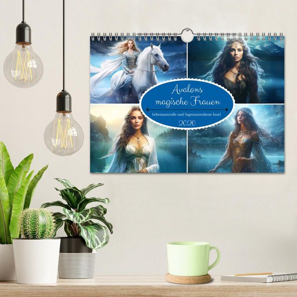 Produktbild: Avalons magische Frauen. Geheimnisvolle und Sagenumwobene Insel (Wandkalender 2026 DIN A4 quer), CALVENDO Monatskalender