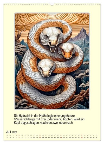 Produktbild: Mythologische Gestalten der griechischen Antike (hochwertiger Premium Wandkalender 2026 DIN A2 hoch), Kunstdruck in Hochglanz
