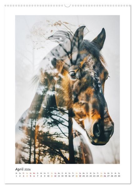 Produktbild: Magische Tierkunst (Wandkalender 2026 DIN A2 hoch), CALVENDO Monatskalender