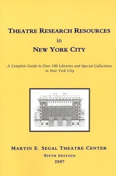 Produktbild: Theatre Research Resources in New York City