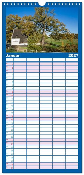 Produktbild: Familienplaner 2027 - ARNHEM mit 5 Spalten (Wandkalender, 21 x 45 cm) CALVENDO