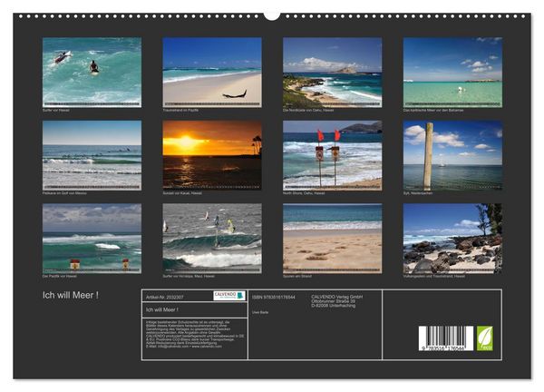 Produktbild: Ich will Meer ! (hochwertiger Premium Wandkalender 2026 DIN A2 quer), Kunstdruck in Hochglanz