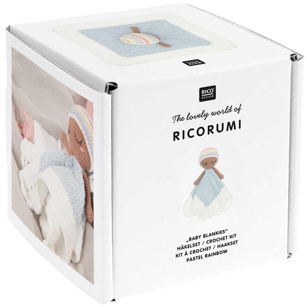 Produktbild: Ricorumi H&auml;kelset "Baby Blankies" Pastel Rainbow