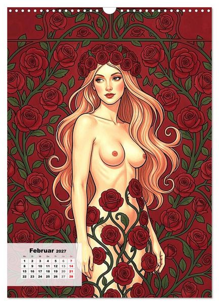 Produktbild: Entbl&ouml;&szlig;te Epochen &ndash; Art Nouveau (Wandkalender 2027 DIN A3 hoch), CALVENDO Monatskalender