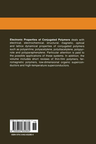 Produktbild: Electronic Properties of Conjugated Polymers