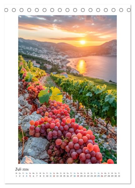 Produktbild: Ode an den Wein (Tischkalender 2026 DIN A5 hoch), CALVENDO Monatskalender