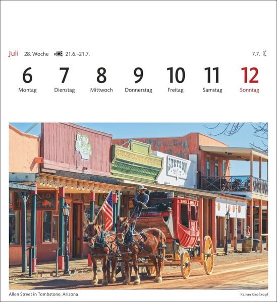 Produktbild: USA Sehnsuchtskalender 2026 - Wochenkalender mit 53 Postkarten