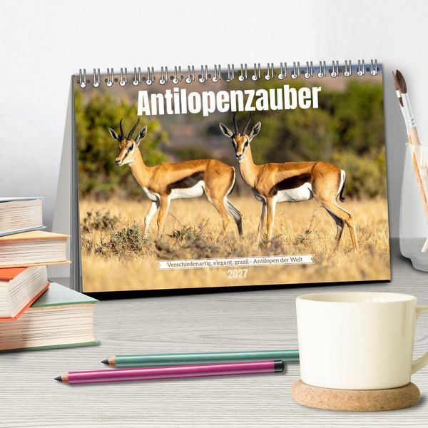 Produktbild: Antilopenzauber (Tischkalender 2027 DIN A5 quer), CALVENDO Monatskalender