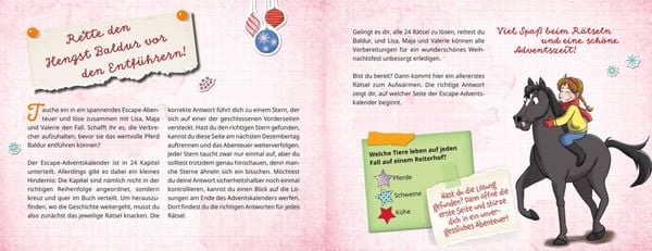 Produktbild: In der Falle! Gefahr auf dem Reiterhof - Ein Escape-Adventskalender f&uuml;r Kids