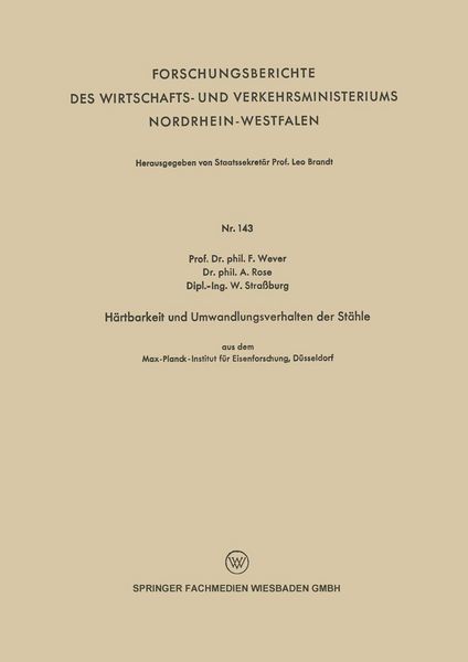 Produktbild: H&auml;rtbarkeit und Umwandlungsverhalten der St&auml;hle