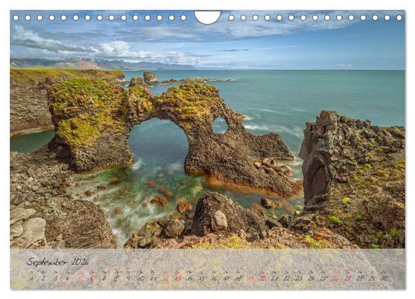 Produktbild: Naturwunder in Island (Wandkalender 2026 DIN A4 quer), CALVENDO Monatskalender