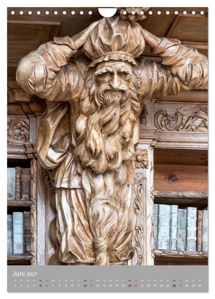 Produktbild: Waldsassen Stiftsbibliothek (Wandkalender 2027 DIN A4 hoch), CALVENDO Monatskalender