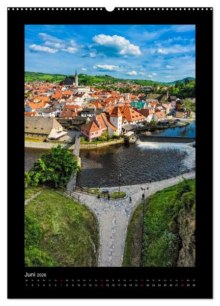 Produktbild: Cesky Krumlov Krumau (hochwertiger Premium Wandkalender 2026 DIN A2 hoch), Kunstdruck in Hochglanz
