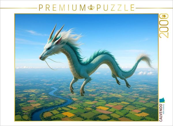 Produktbild: CALVENDO Puzzle Der fliegende Drache - Kraft, Erfolg und Schutzenergie | 2000 Teile Lege-Gr&ouml;&szlig;e 90x67cm Foto-Puzzle f&uuml;r gl&uuml;ckliche Stunden