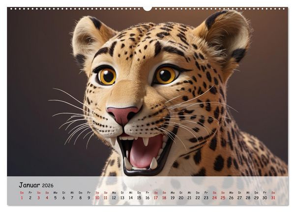 Produktbild: Lachende Tiere (Wandkalender 2026 DIN A2 quer), CALVENDO Monatskalender