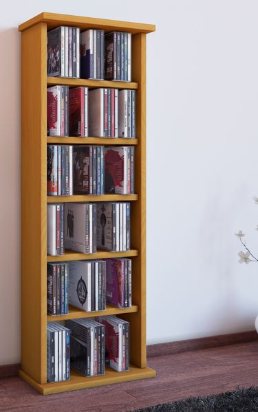 Produktbild: Holz CD DVD Stand Regal Schrank St&auml;nder Vostan