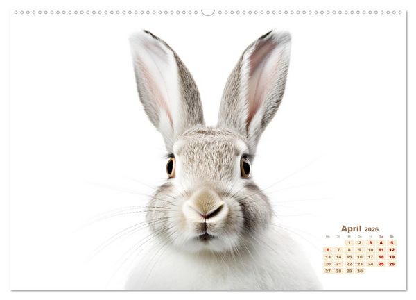 Produktbild: Wei&szlig;e Tierwelt (Wandkalender 2026 DIN A2 quer), CALVENDO Monatskalender