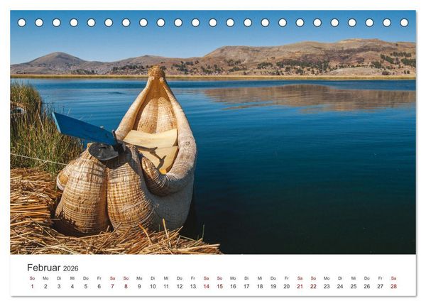 Produktbild: Geheimnisvolles Peru (Tischkalender 2026 DIN A5 quer), CALVENDO Monatskalender