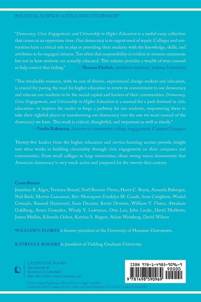 Produktbild: Democracy, Civic Engagement, and Citizenship in Higher Education