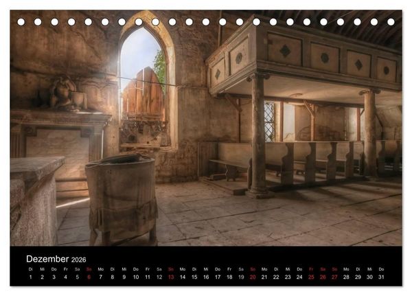 Produktbild: Lost Places - Verlassene Orte (Tischkalender 2026 DIN A5 quer), CALVENDO Monatskalender