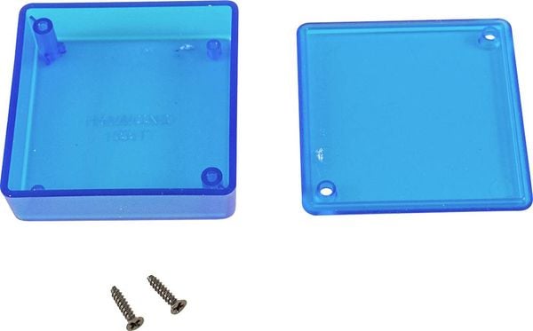 Produktbild: Hammond Electronics 1551TTBU Universal-Geh&auml;use 60 x 60 x 20 ABS Blau (transparent) 1St.