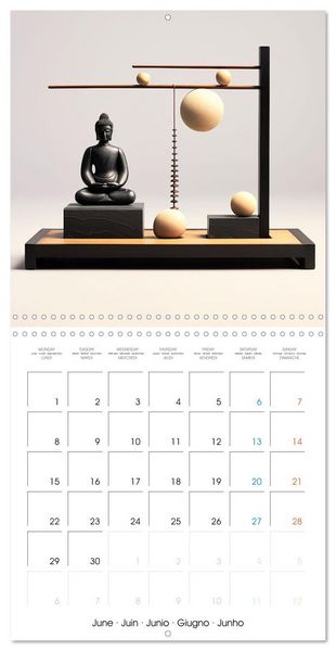 Produktbild: Instant paisible (Calendrier mural carr&eacute; 2026 30x30 cm) Calendrier double avec une page pour vos prises de notes