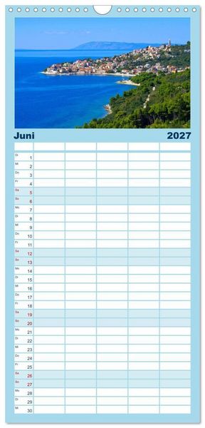 Produktbild: Familienplaner 2027 - Makarska Riviera - Malerische Urlaubsorte in Dalmatien mit 5 Spalten (Wandkalender, 21 x 45 cm) CALVENDO