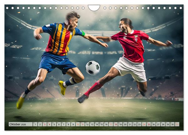 Produktbild: Fussball - Zweikampf (Wandkalender 2026 DIN A4 quer), CALVENDO Monatskalender