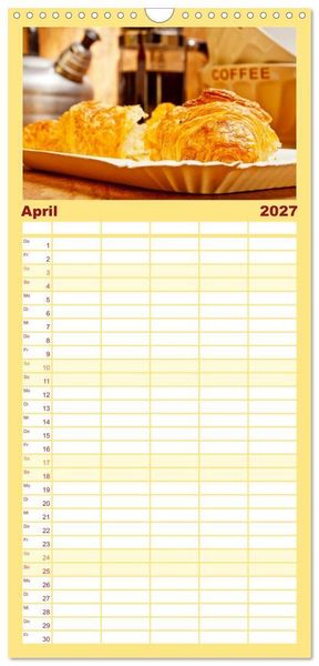 Produktbild: Familienplaner 2027 - KAFFEE 2027 mit 5 Spalten (Wandkalender, 21 x 45 cm) CALVENDO