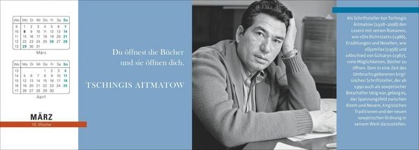 Produktbild: Der literarische Premium-Tischplaner 2027 - Wochenkalender mit Zitaten und Biografien ausgew&auml;hlter Autorinnen und Autoren