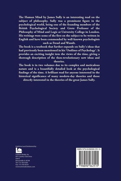 Produktbild: The Human Mind A Text-Book of Psychology Volume 1 of 2
