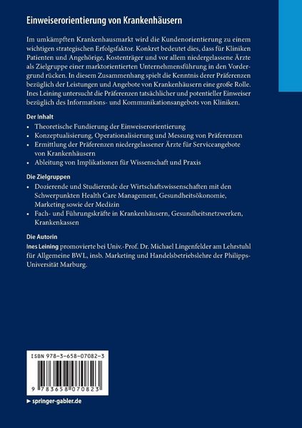 Produktbild: Einweiserorientierung von Krankenh&auml;usern