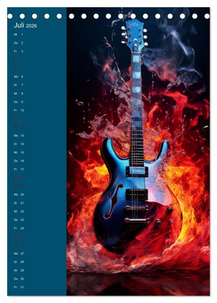 Produktbild: Strings & Dreams: Ein Jahr musikalischer Inspiration (Tischkalender 2026 DIN A5 hoch), CALVENDO Monatskalender