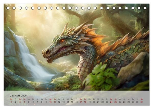 Produktbild: Im Land der sch&ouml;nen Drachen (Tischkalender 2026 DIN A5 quer), CALVENDO Monatskalender