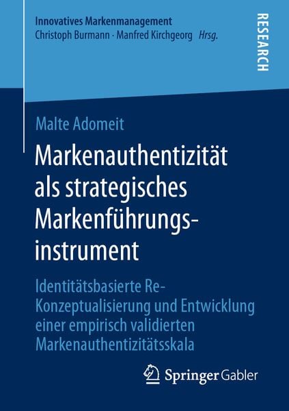 Produktbild: Markenauthentizit&auml;t als strategisches Markenf&uuml;hrungsinstrument