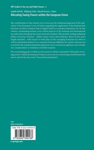 Produktbild: Allocating Taxing Powers within the European Union