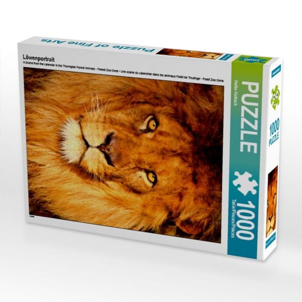 CALVENDO Puzzle Löwenportrait | 1000 Teile Lege-Größe 64x48cm Foto-Puzzle für glückliche Stunden