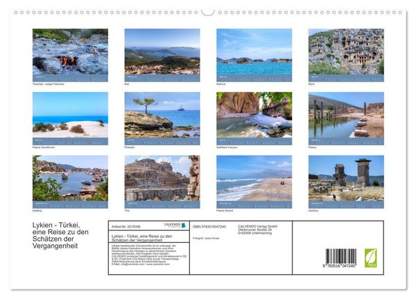 Produktbild: Lykien - T&uuml;rkei, eine Reise zu den Sch&auml;tzen der Vergangenheit (hochwertiger Premium Wandkalender 2026 DIN A2 quer), Kunstdruck in Hochglanz