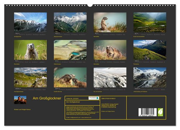 Produktbild: Am Gro&szlig;glockner (hochwertiger Premium Wandkalender 2026 DIN A2 quer), Kunstdruck in Hochglanz