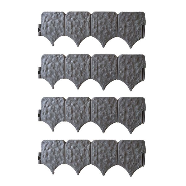 Produktbild: HTI-Living Beetumrandung Nessa, Stone, 4teilig, grau Beetumrandung Nessa, Stone, 4teilig, grau
