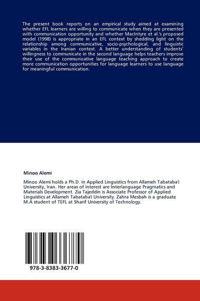 Produktbild: Willingness to Communicate among EFL Learners