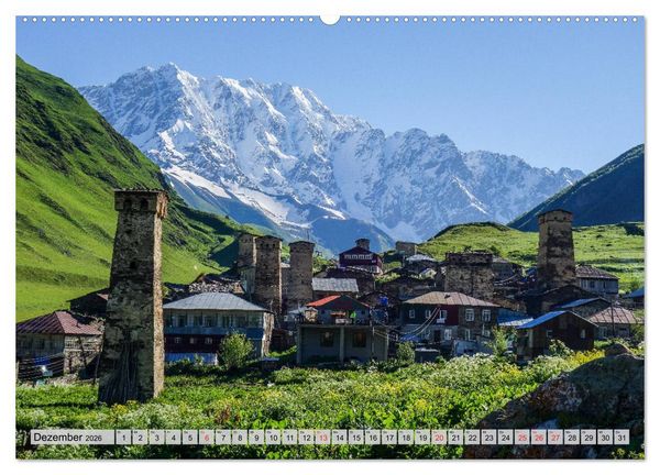 Produktbild: Swanetien - Georgiens Bergwelt im Gro&szlig;en Kaukasus (Wandkalender 2026 DIN A2 quer), CALVENDO Monatskalender